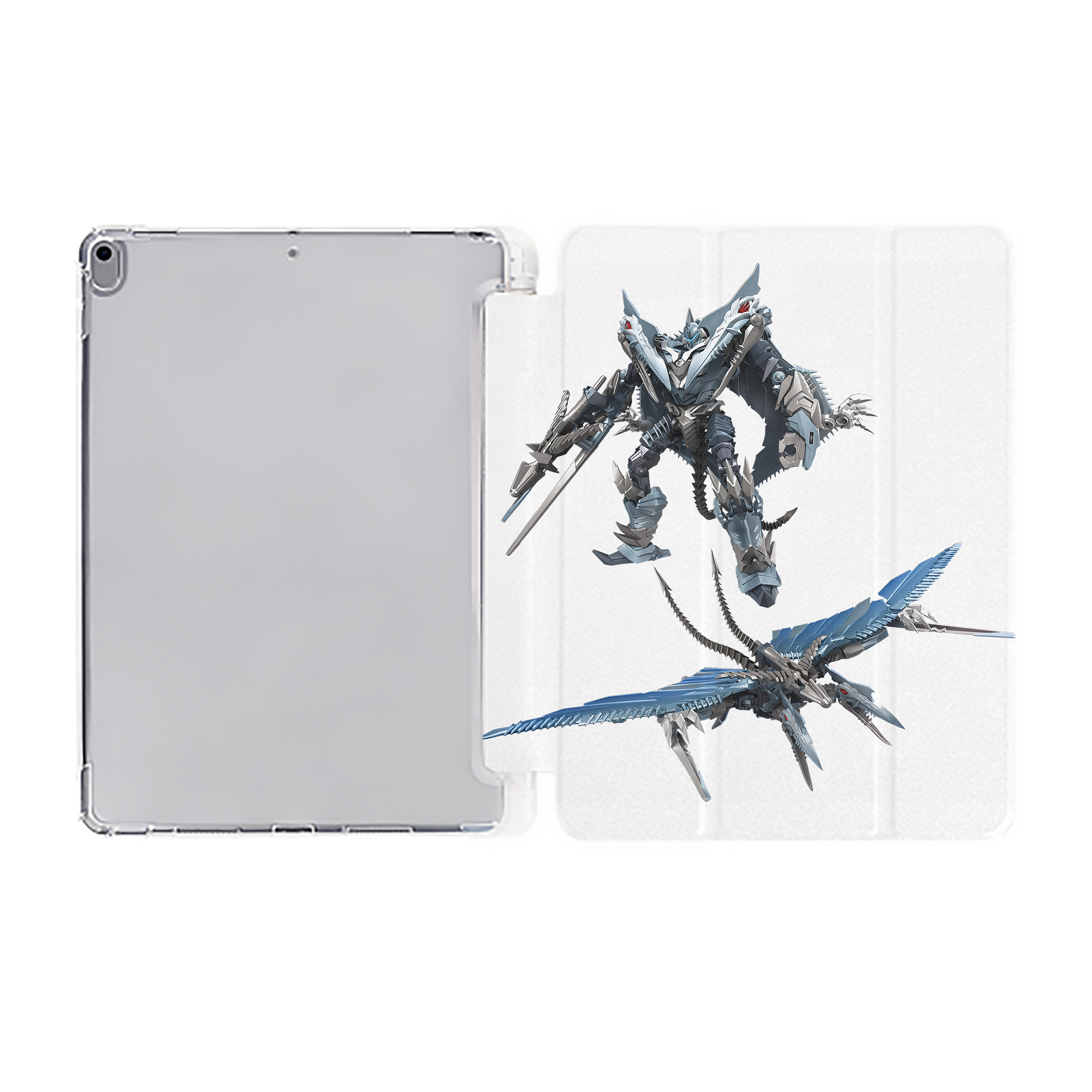 （画像用） Transformers トランスフォーマー IPad ケース ペン収納付き 三つ折りスタンド PUレザー×シリコン 対応機種9.5/10.5/10.9インチ